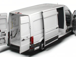 VW Crafter Panel Van L3H2 HQ Interior 2023 3D Model