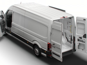 VW Crafter Panel Van L3H2 HQ Interior 2023 3D Model