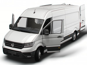 VW Crafter Panel Van L3H2 HQ Interior 2023 3D Model