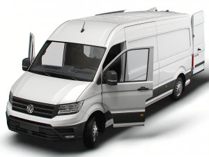 VW Crafter Panel Van L3H2 HQ Interior 2023 3D Model