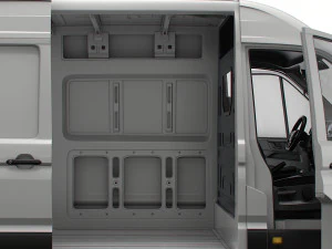 VW Crafter Panel Van L3H2 HQ Interior 2023 3D Model
