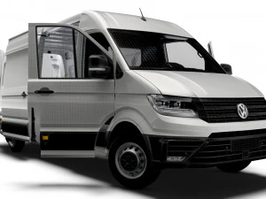 VW Crafter Panel Van L3H2 HQ Interior 2023 3D Model
