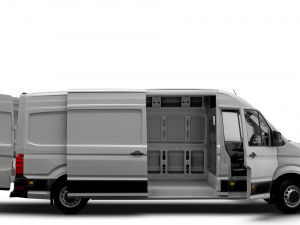 VW Crafter Panel Van L3H2 HQ Interior 2023 3D Model