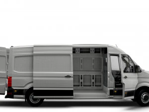 VW Crafter Panel Van L3H2 HQ Interior 2023 3D Model