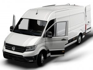VW Crafter Panel Van L3H2 HQ Interior 2023 3D Model