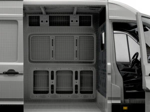 VW Crafter Panel Van L3H2 HQ Interior 2023 3D Model