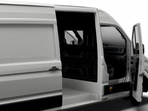 VW Crafter Panel Van L3H2 HQ Interior 2023 3D Model