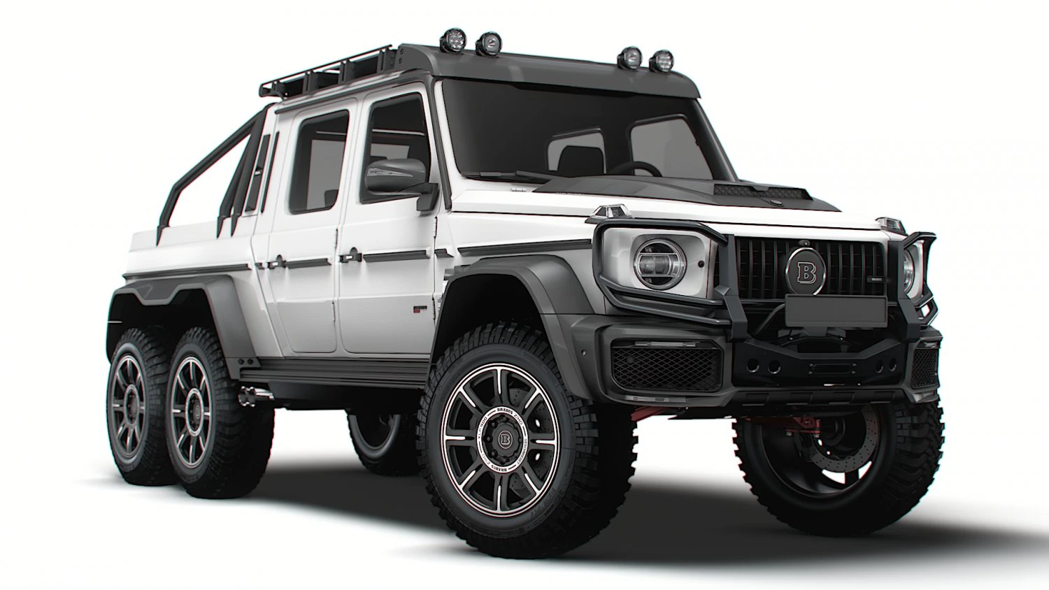 Brabus XLP 800 6x6 Adventure 2023 3D Model .c4d .max .obj .3ds .fbx .stl .blend 