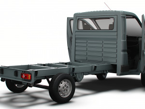 Citroen Jumper Chassis Truck SCab 3450WB HQInterior 2023 3D Model