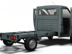 Citroen Jumper Chassis Truck SCab 3450WB HQInterior 2023 3D Model