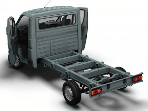 Citroen Jumper Chassis Truck SCab 3450WB HQInterior 2023 3D Model