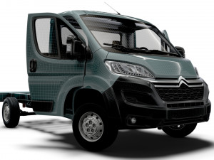 Citroen Jumper Chassis Truck SCab 3450WB HQInterior 2023 3D Model