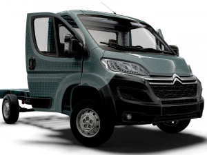 Citroen Jumper Chassis Truck SCab 3450WB HQInterior 2023 3D Model