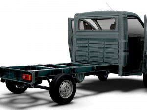 Citroen Jumper Chassis Truck SCab 3450WB HQInterior 2023 3D Model