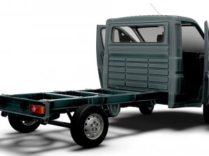 Citroen Jumper Chassis Truck SCab 3450WB HQInterior 2023 3D Model
