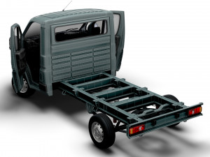 Citroen Jumper Chassis Truck SCab 3450WB HQInterior 2023 3D Model