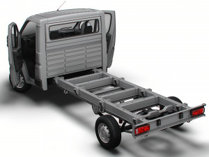 Citroen Jumper Chassis Truck SCab 4035WB HQInterior 2023 3Dモデル