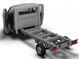 Citroen Jumper Chassis Truck SCab 4035WB HQInterior 2023 3D Model