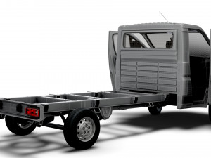 Citroen Jumper Chassis Truck SCab 4035WB HQInterior 2023 3Dモデル