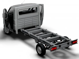 Citroen Jumper Chassis Truck SCab 4035WB HQInterior 2023 3D Model