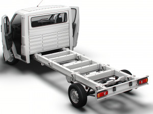 Citroen Jumper Chassis Truck SCab 4300WB HQInterior 2023 3D Model