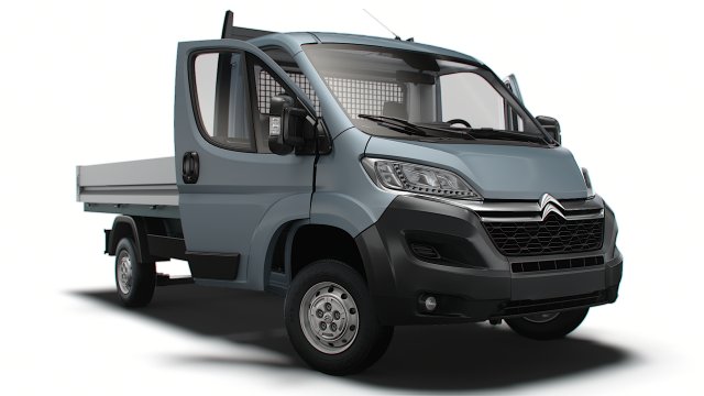 Citroen Jumper SingleCab Tipper HQInterior 2023 Model 3D .c4d .max .obj .3ds .fbx .stl .blend 