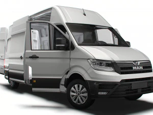 MAN TGE Furg&atilde;o L3H3 HQ Interior 2023 Modelo 3D