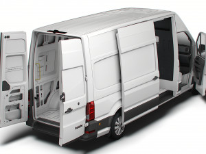 MAN TGE Panel Van L3H3 HQ Interior 2023 3D मॉडल