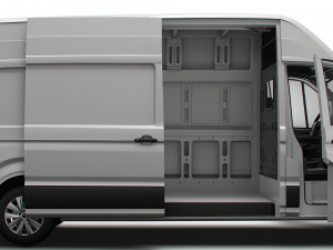 MAN TGE Panel Van L3H3 HQ Interior 2023 3D मॉडल