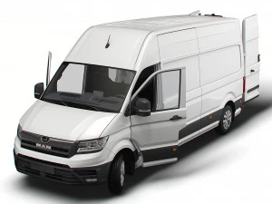 MAN TGE Panel Van L3H3 HQ Interior 2023 3D Model