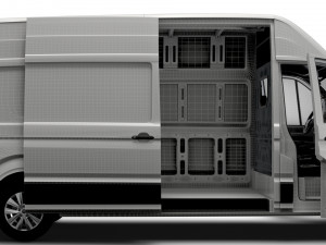 MAN TGE Panel Van L3H3 HQ Interior 2023 3D मॉडल