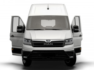 MAN TGE Panel Van L3H3 HQ Interior 2023 3D मॉडल