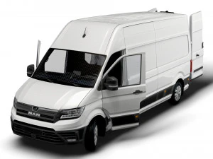 MAN TGE Panel Van L3H3 HQ Interior 2023 3D Model