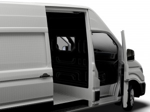 MAN TGE Panel Van L3H3 HQ Interior 2023 3D मॉडल