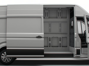 VW Crafter Panel Van L3H3 HQ Interior 2023 3D मॉडल