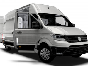 VW Crafter Panel Van L3H3 HQ Interior 2023 3D मॉडल