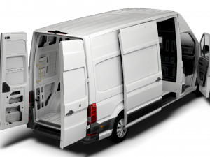 VW Crafter Panel Van L3H3 HQ Interior 2023 3D मॉडल