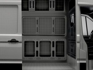 VW Crafter Panel Van L3H3 HQ Interior 2023 3D मॉडल