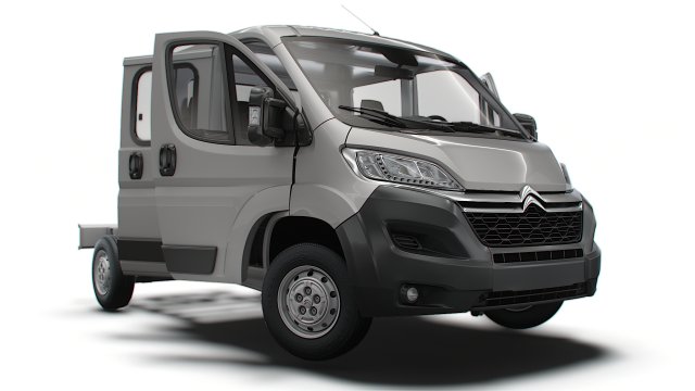 Citroen Jumper Chassis Truck CrCab 3450WB HQInterior 2023 Modello 3D .c4d .max .obj .3ds .fbx .stl .blend 