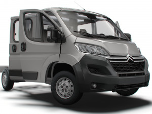 Citroen Jumper Chassis Truck CrCab 3450WB HQInterior 2023 3D 模型