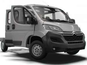 Caminh&atilde;o Chassi Citroen Jumper CrCab 3450WB HQInterior 2023 Modelo 3D