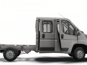 Citroen Jumper Chassis Truck CrCab 3450WB HQInterior 2023 Modello 3D