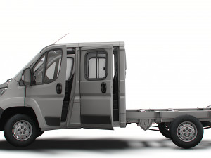 Citroen Jumper Chassis Truck CrCab 3450WB HQInterior 2023 Modello 3D