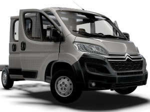 Citroen Jumper Chassis Truck CrCab 3450WB HQInterior 2023 Modello 3D