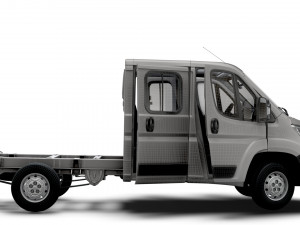 Citroen Jumper Chassis Truck CrCab 3450WB HQInterior 2023 Modello 3D