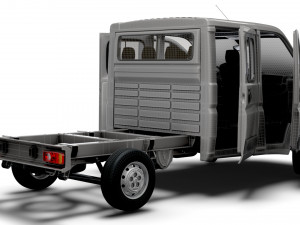 Citroen Jumper Chassis Truck CrCab 3450WB HQInterior 2023 Modello 3D