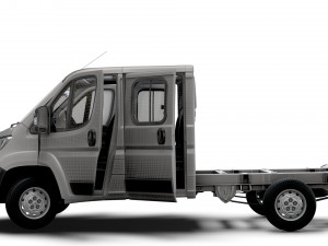 Citroen Jumper Chassis Truck CrCab 3450WB HQInterior 2023 Modello 3D