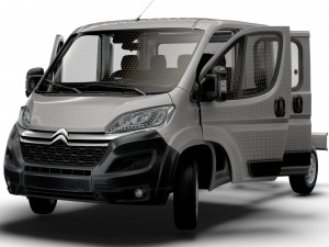 Citroen Jumper Chassis Truck CrCab 3450WB HQInterior 2023 Modello 3D