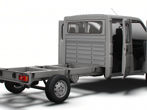 Citroen Jumper Chassis Truck CrCab 4035WB HQInterior 2023 Model 3D