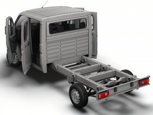 Citroen Jumper Chassis Truck CrCab 4035WB HQInterior 2023 Model 3D